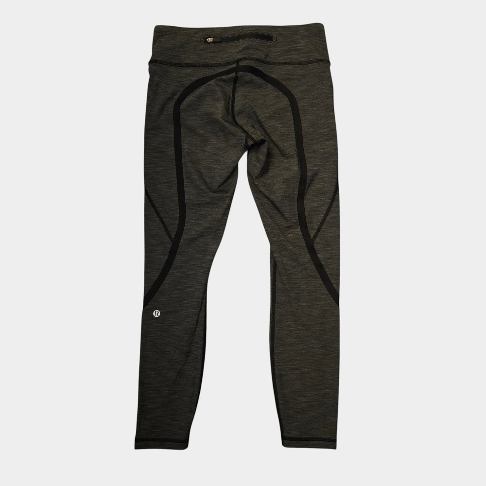 Lululemon Women's On Track Tight Leggings Heathered Black Gray 6 Athleisure Yoga - Picture 4 of 9
